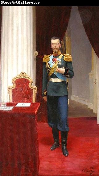 Ilya Repin Portrait of Emperor Nicholas II.